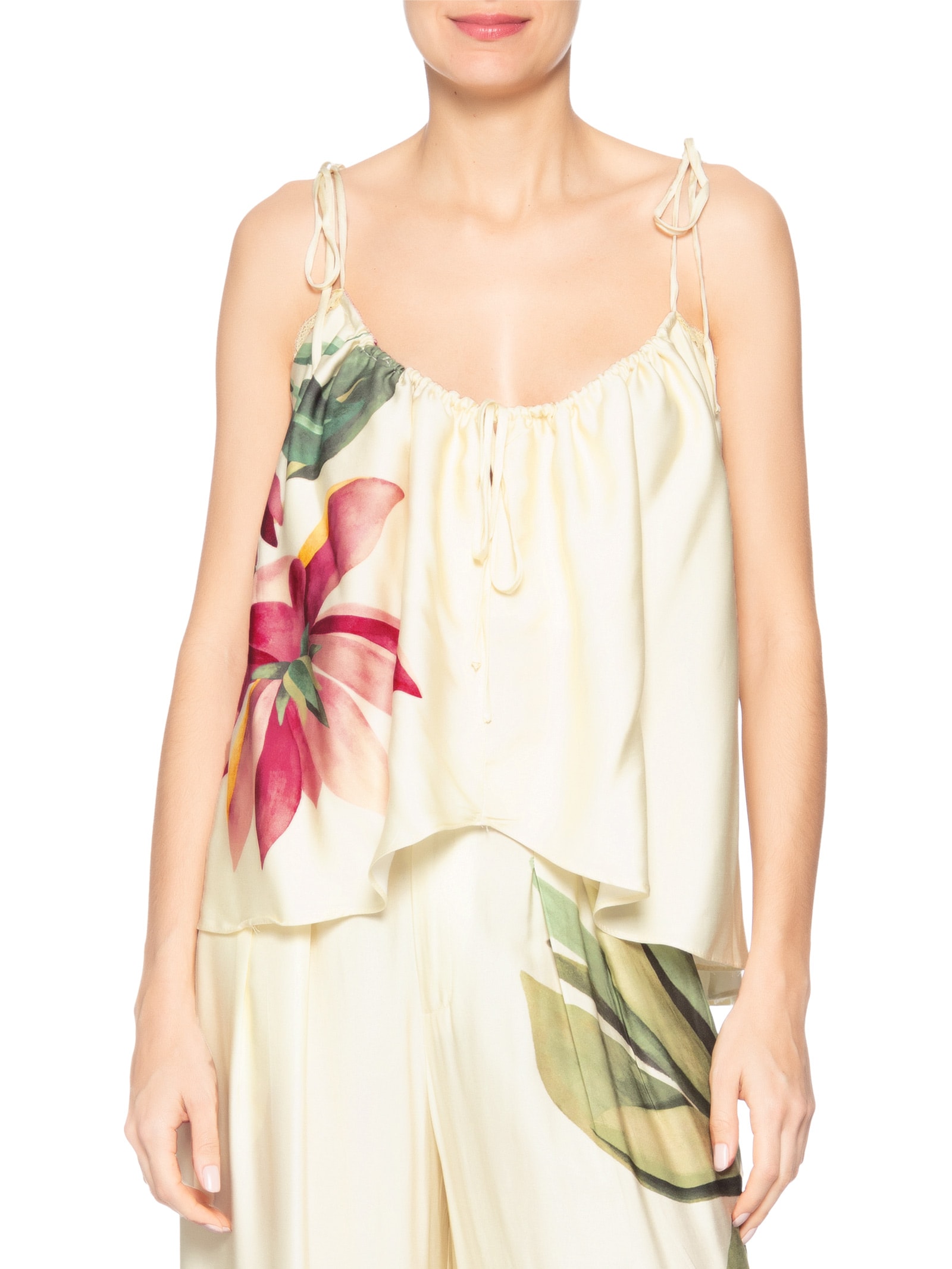 Blusa Feminina Chita Pintada Bege Farm