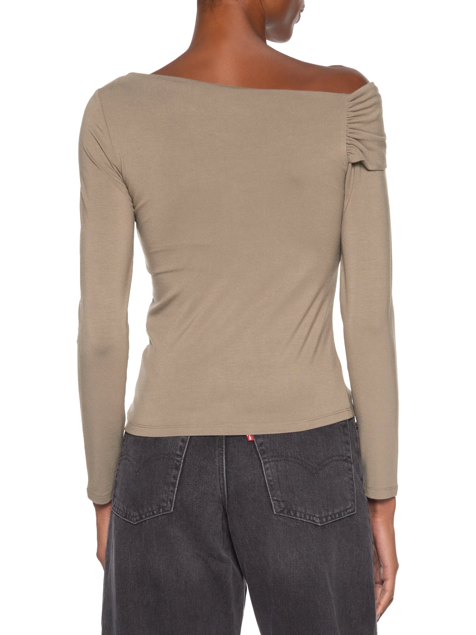 Blusa Feminina Clara Off Shoulder Marrom Levi's