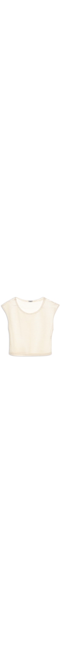 Blusa Feminina Colete Malha Listrada - Bege