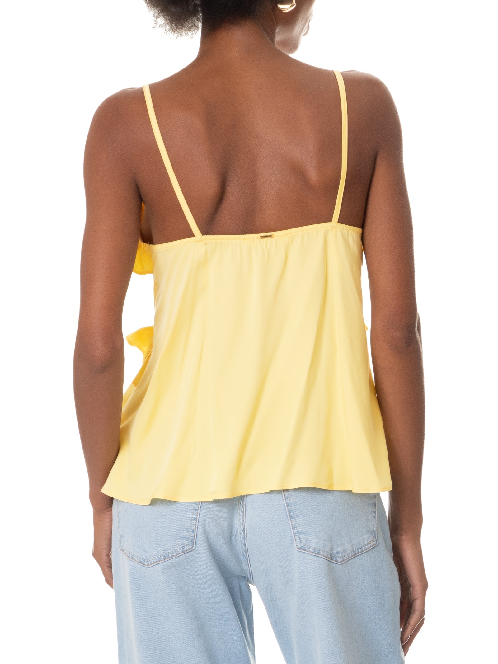 Blusa Feminina Com Alças Amarelo Lez A Lez