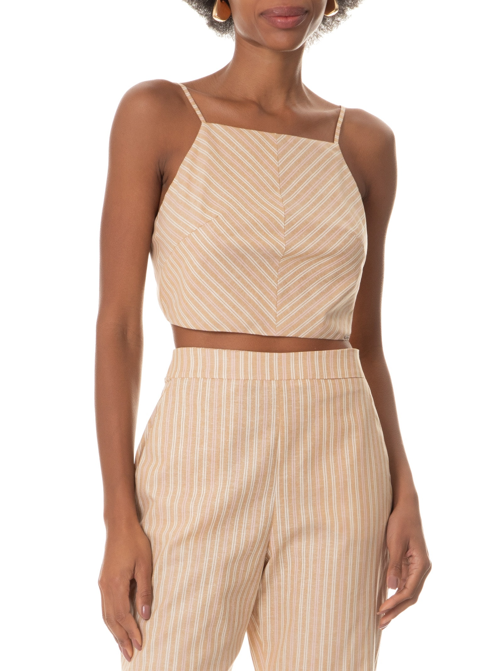 Blusa Feminina Com Alças Marrom Lez A Lez