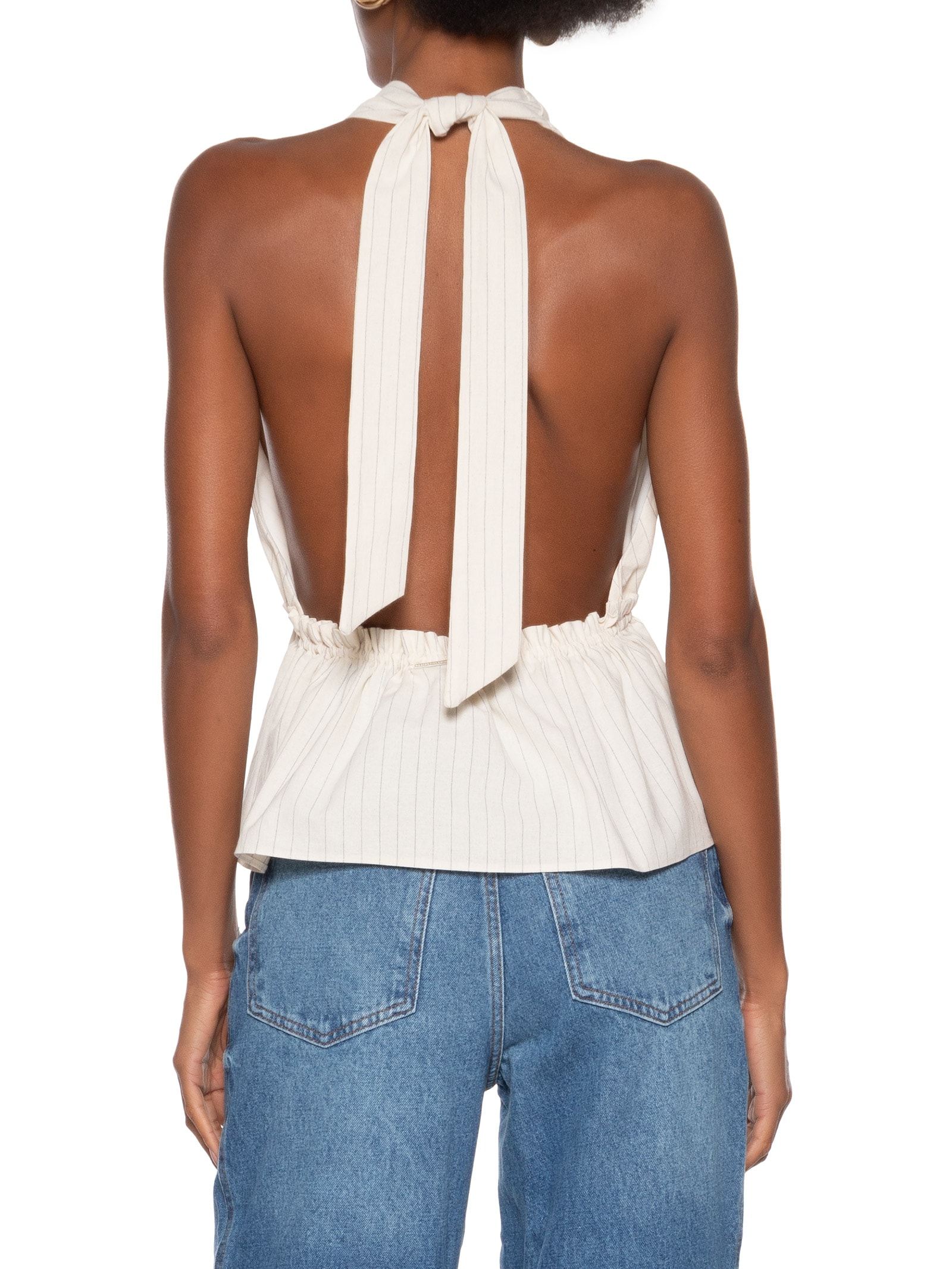 Blusa Feminina Com Amarração Bege My Favorite