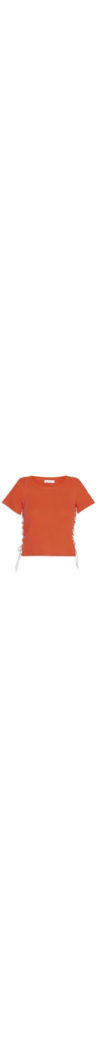 Blusa Feminina Com Amarração Lateral - Laranja
