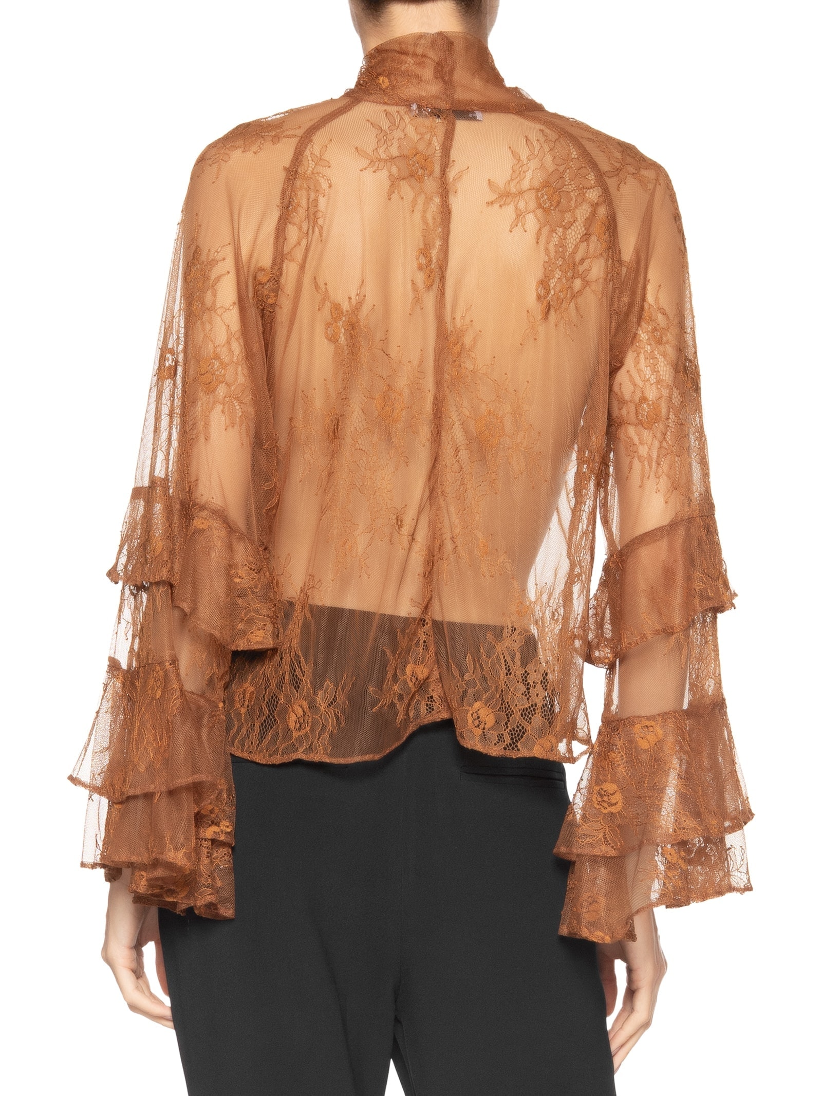 Blusa Feminina Com Amarração No Pescoço Marrom '2Essential