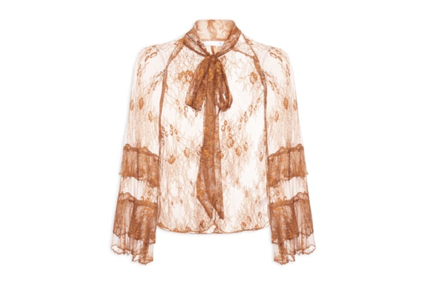 Blusa Feminina Com Amarração No Pescoço - Marrom