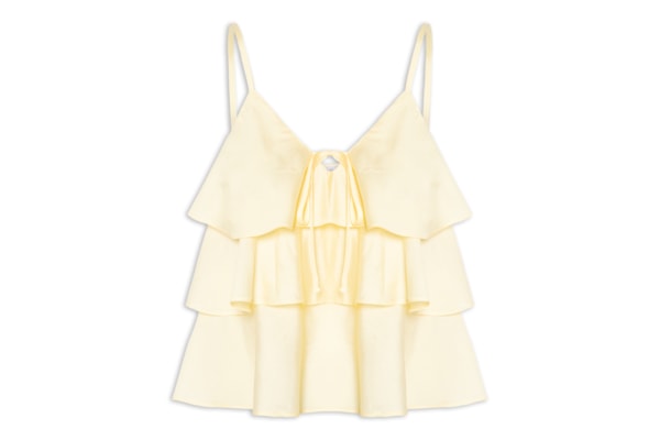 Blusa Feminina Com Babados - Amarelo