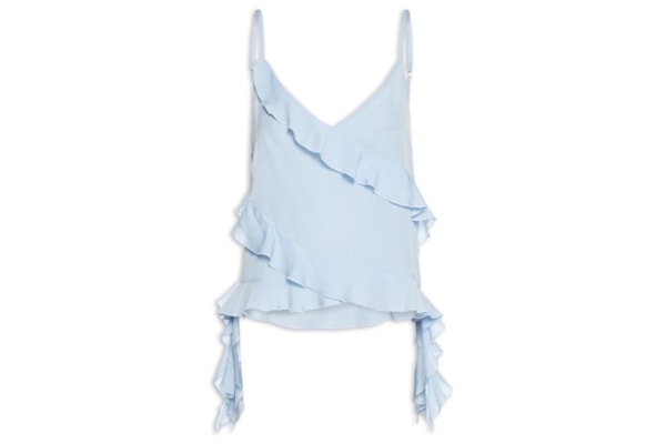 Blusa Feminina Com Babados -  Azul