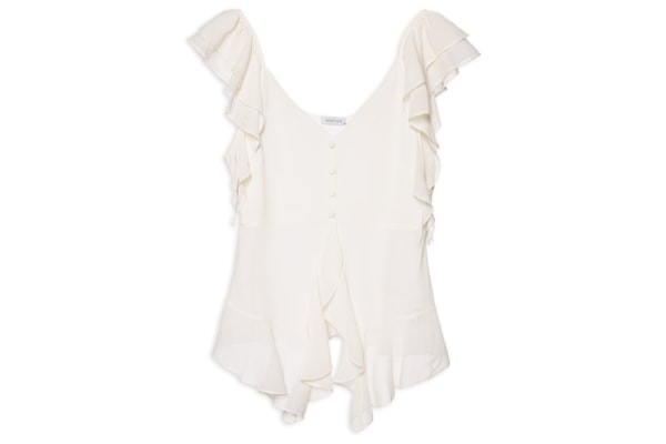 Blusa Feminina Com Babados - Branco