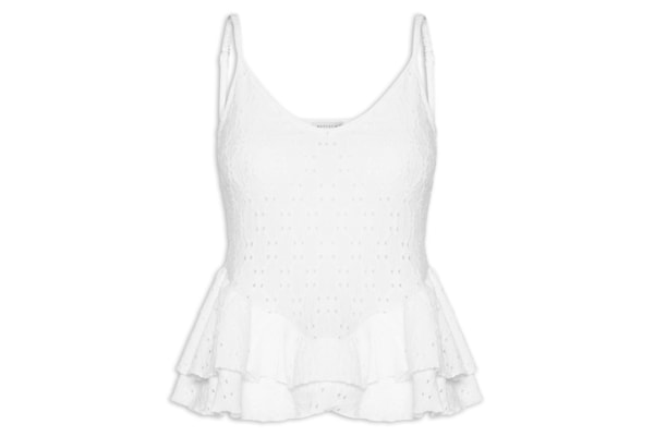 Blusa Feminina com Babados - Branco