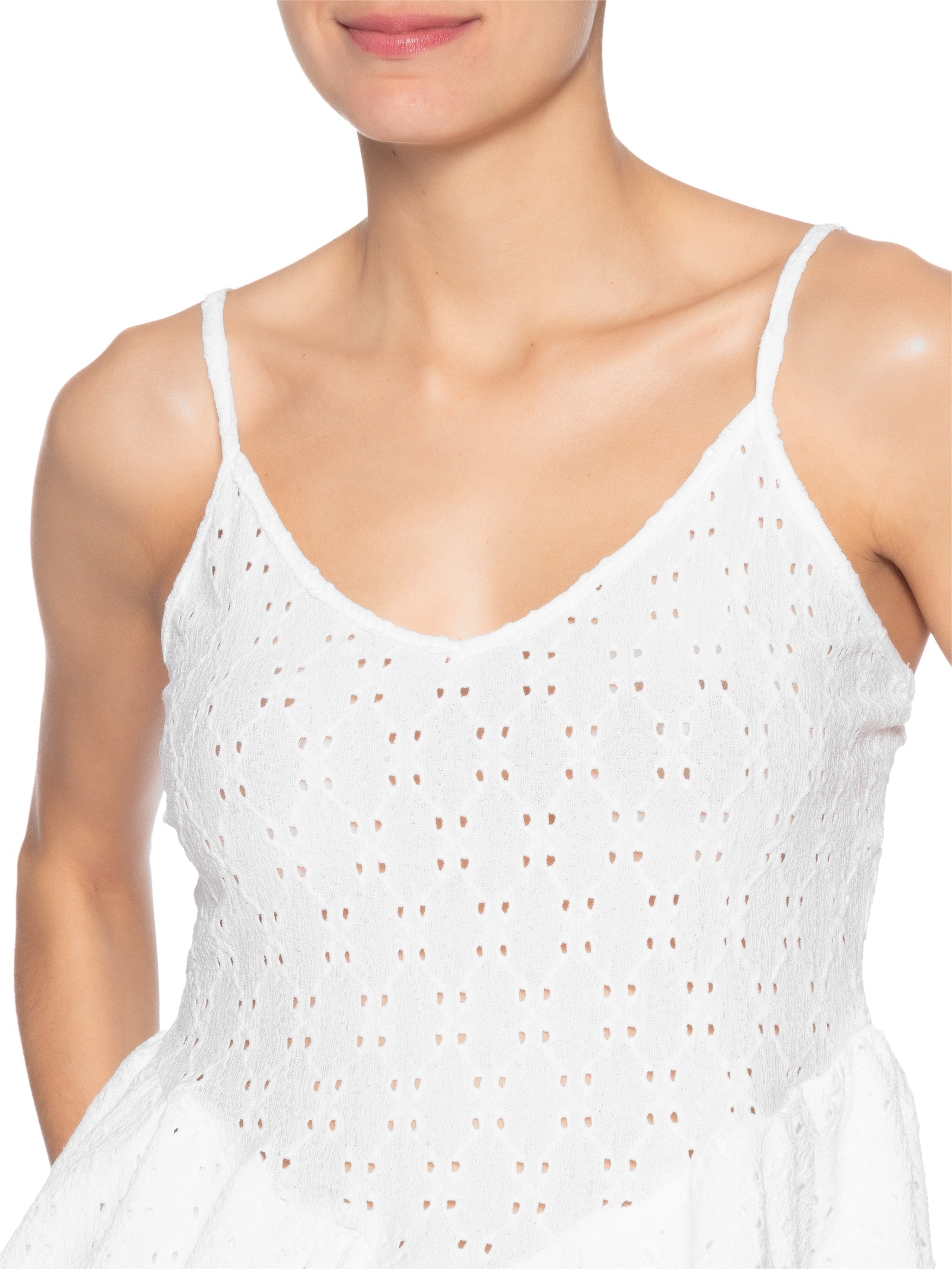 Blusa Feminina com Babados Branco Market 33