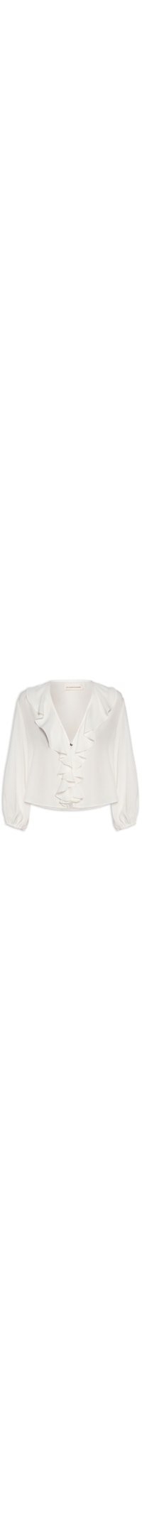 Blusa Feminina Com Babados - Off White