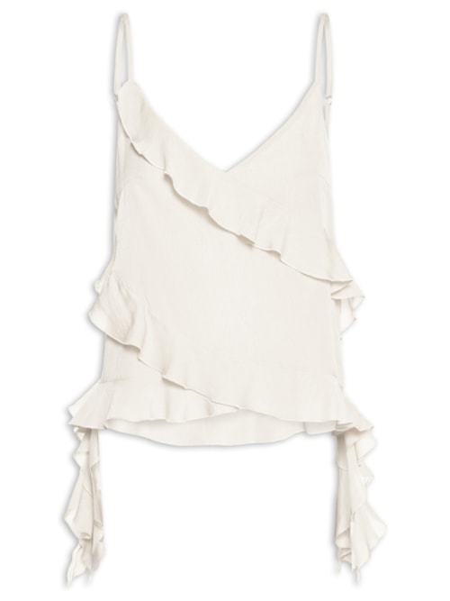 Blusa Feminina Com Babados – Off White