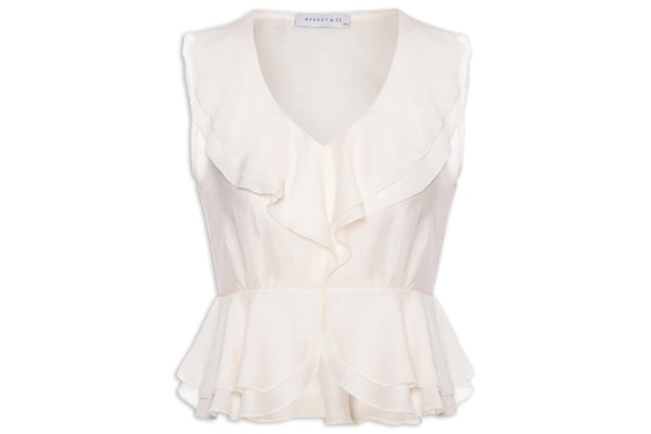 Blusa Feminina Com Babados - Off White