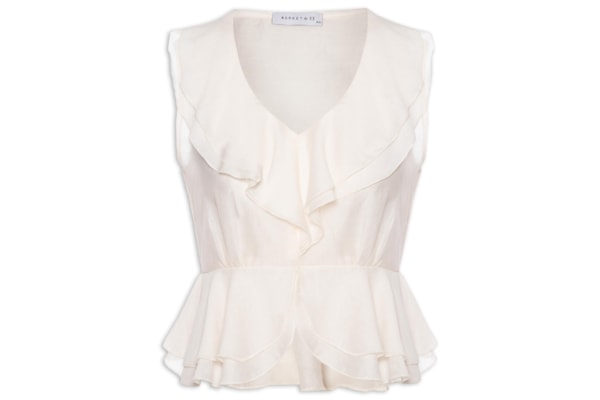 Blusa Feminina Com Babados - Off White