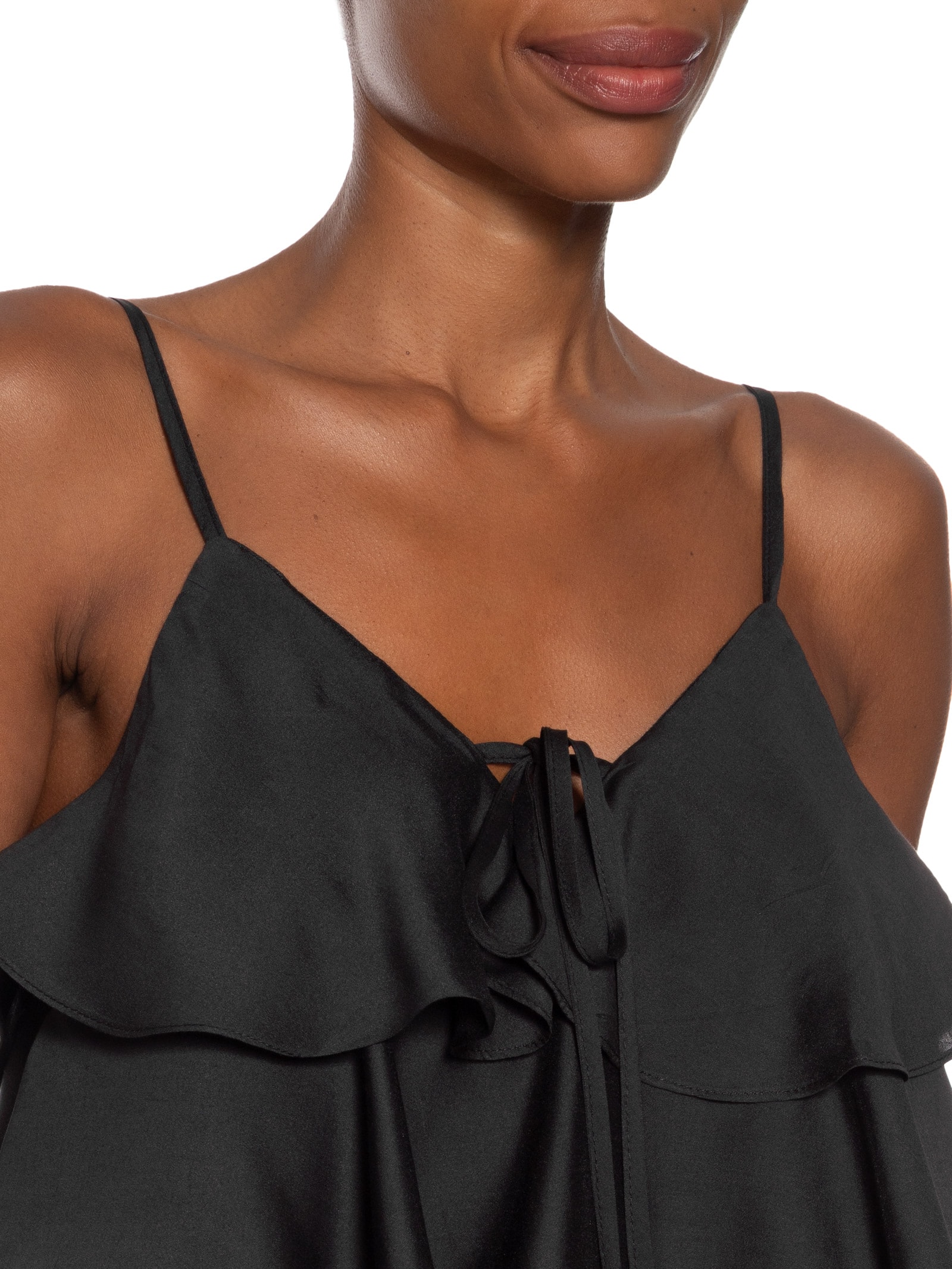 Blusa Feminina Com Babados Preto Market 33