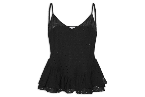 Blusa Feminina com Babados - Preto