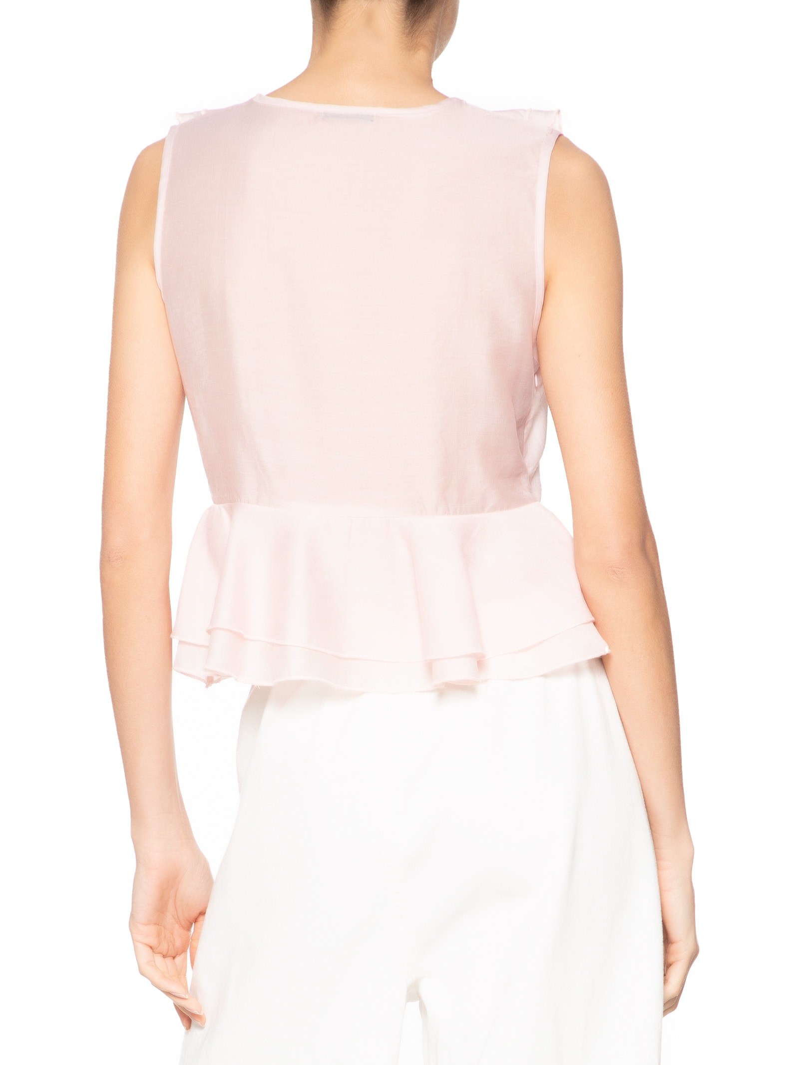 Blusa Feminina Com Babados Rosa Market 33