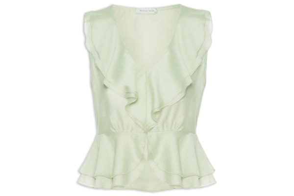 Blusa Feminina Com Babados - Verde