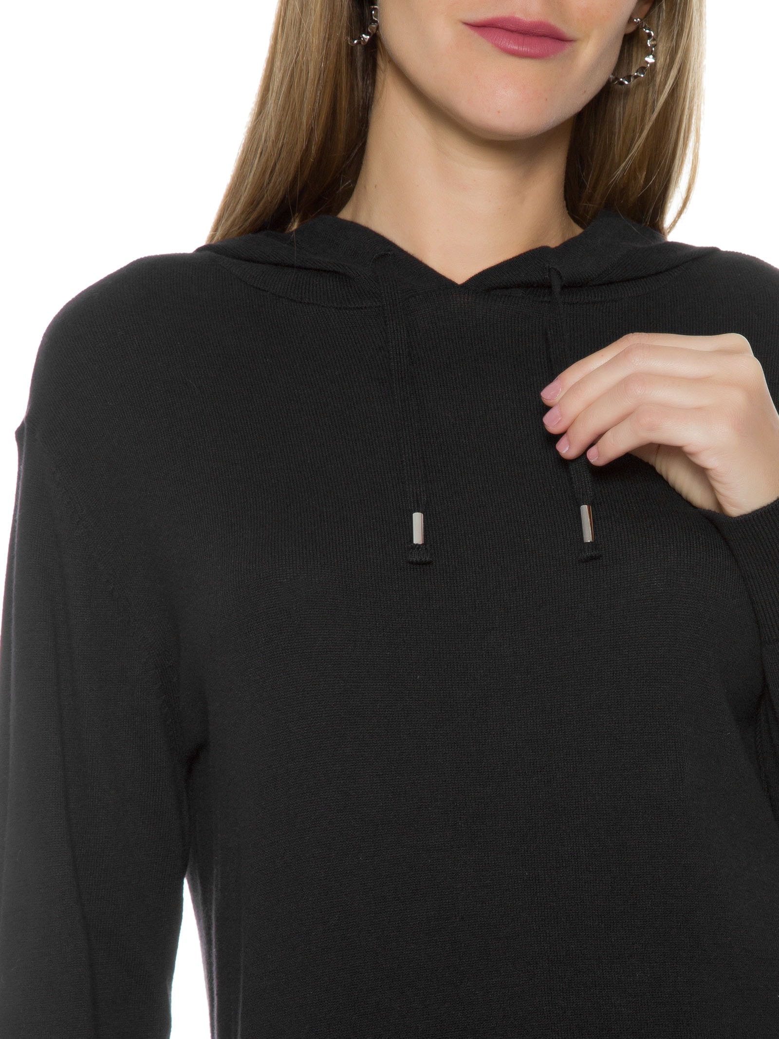 Blusa Feminina Com Capuz Preto Hering