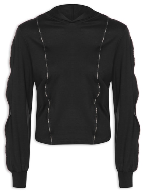 Blusa Feminina Com Capuz – Preto