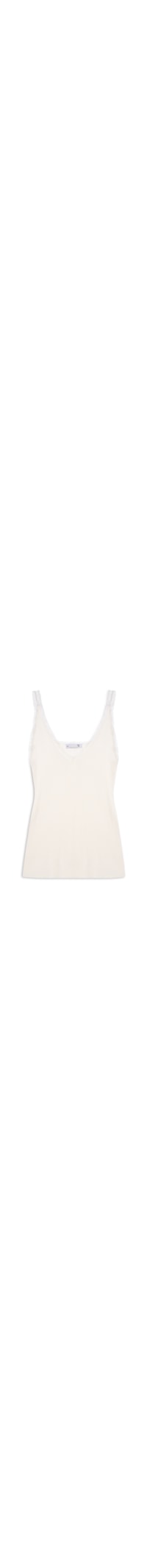 Blusa Feminina Com Detalhe Com Renda Em Tricot - Off White