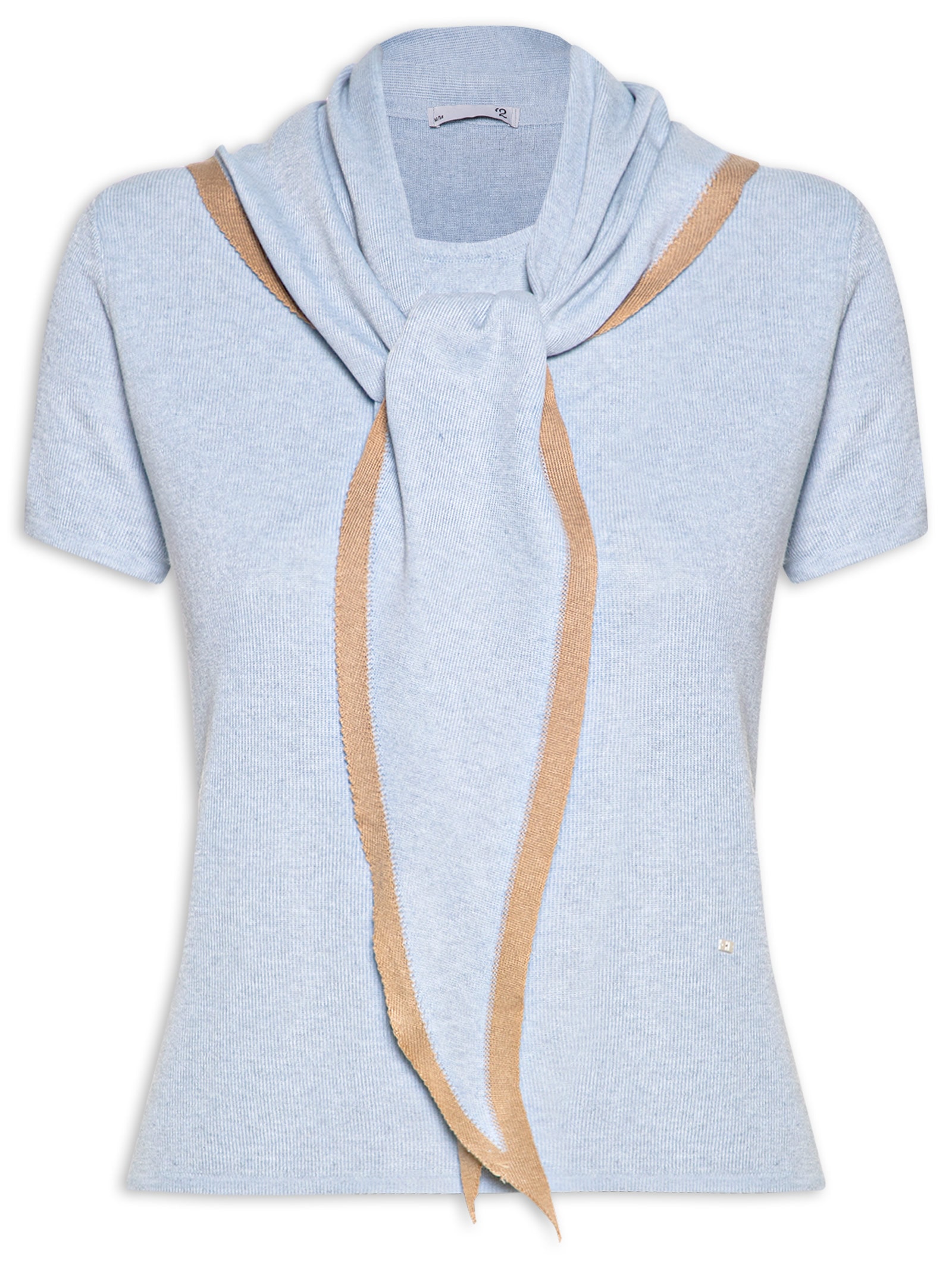 Blusa Feminina Com Detalhe De Amarração Azul '2Essential