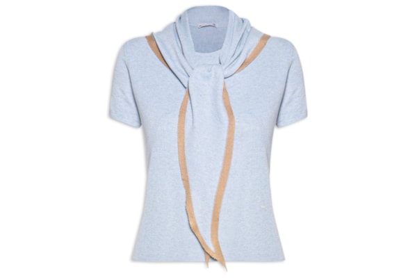 Blusa Feminina Com Detalhe De Amarração - Azul