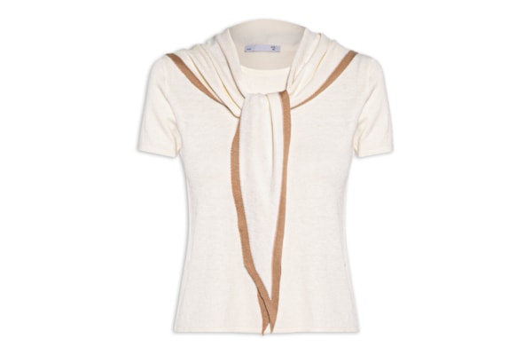 Blusa Feminina Com Detalhe De Amarração - Off White