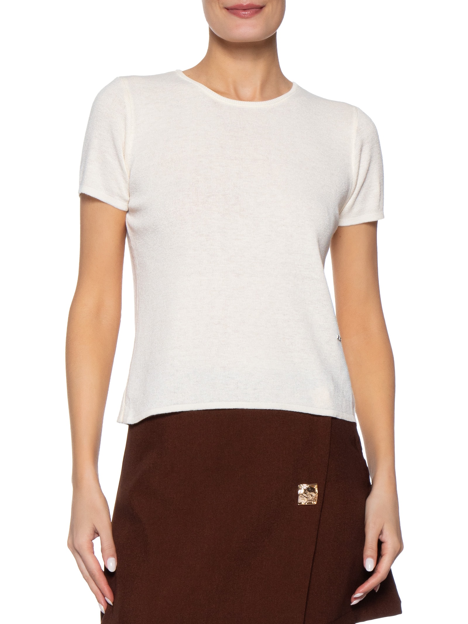 Blusa Feminina Com Detalhe De Amarração Off White '2Essential