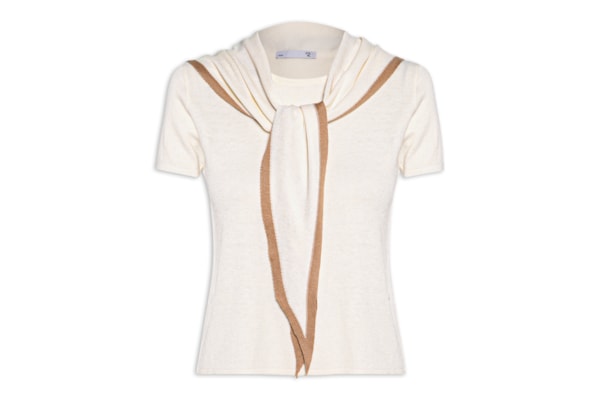 Blusa Feminina Com Detalhe De Amarração - Off White