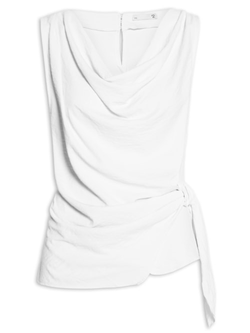 Blusa Feminina Com Detalhe Frontal – Branco