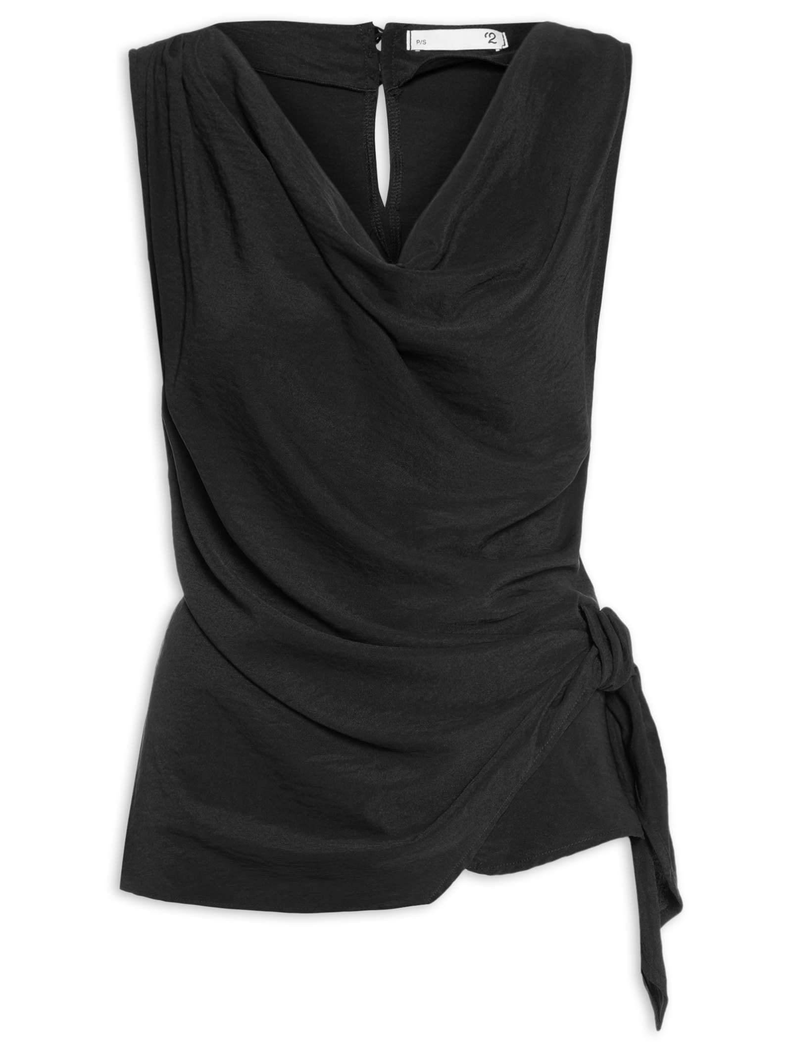 Blusa Feminina Com Detalhe Frontal Preto '2Essential