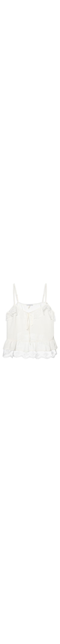 Blusa Feminina com Detalhes em Renda - Off White