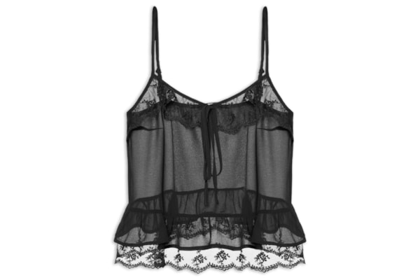 Blusa Feminina com Detalhes em Renda - Preto