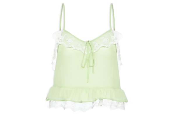 Blusa Feminina com Detalhes em Renda -  Verde
