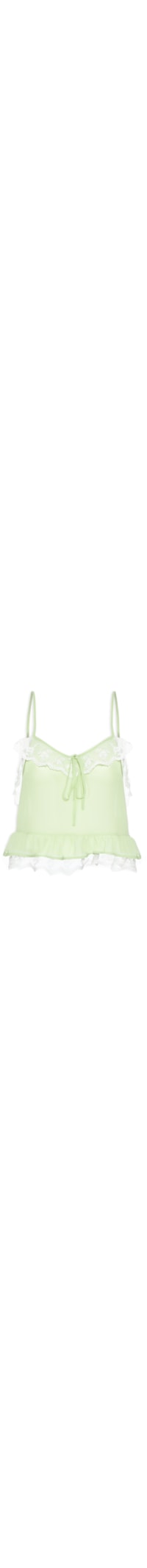 Blusa Feminina com Detalhes em Renda - Verde