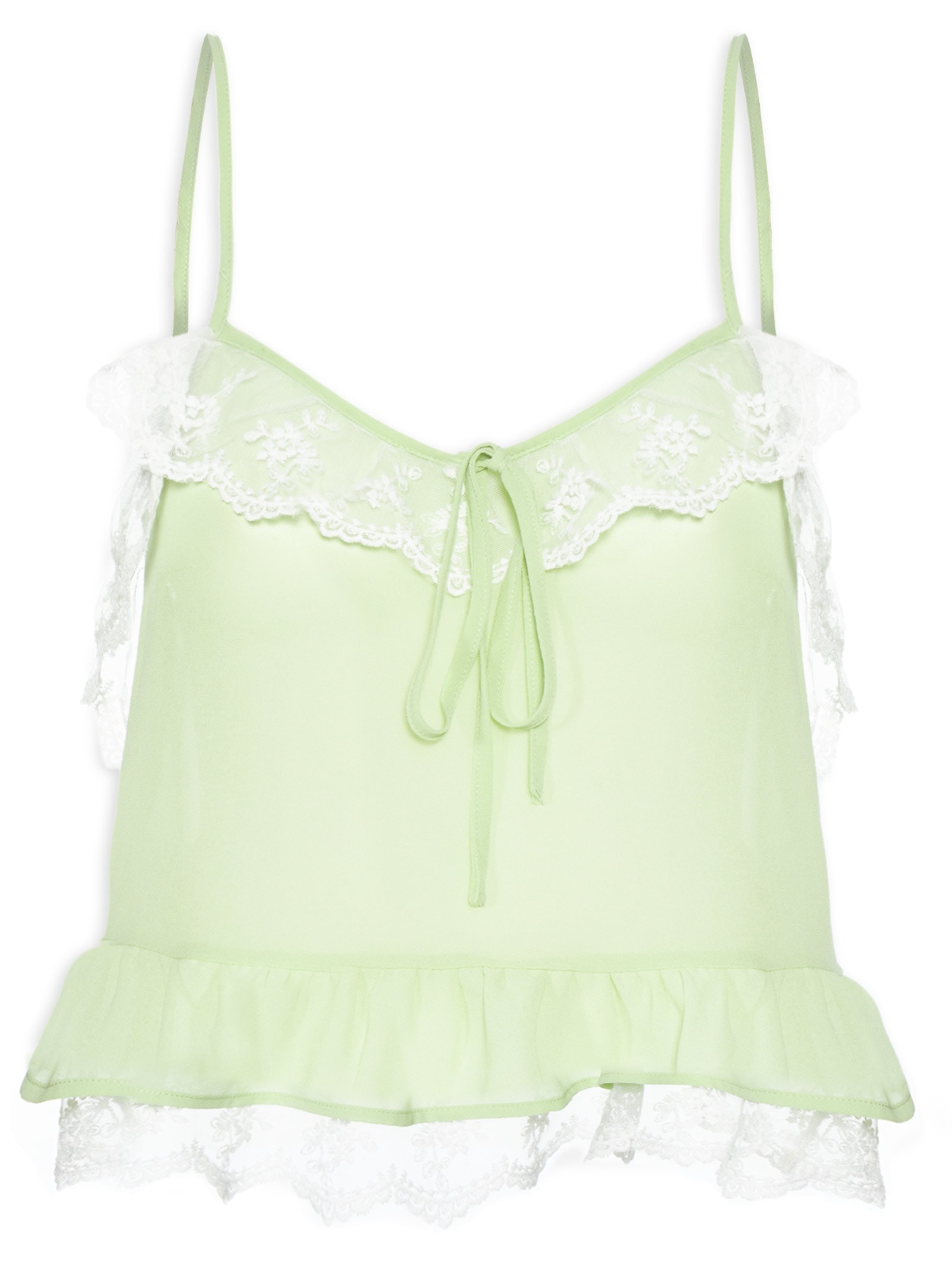 Blusa Feminina com Detalhes em Renda  Verde Market 33
