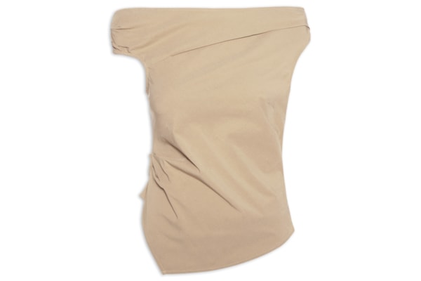 Blusa Feminina Com Drapeados - Bege