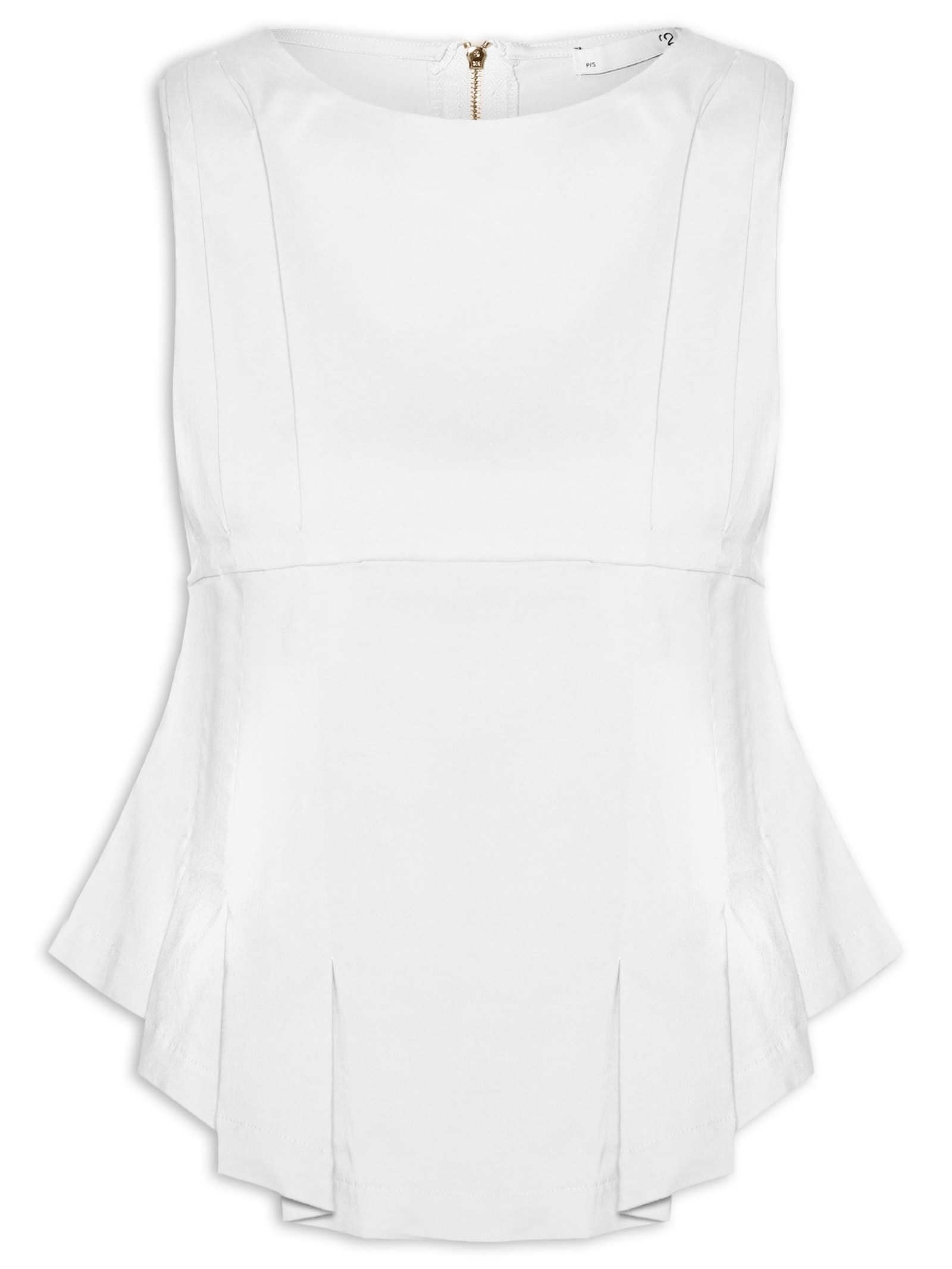 Blusa Feminina Com Drapeados Branco '2Essential