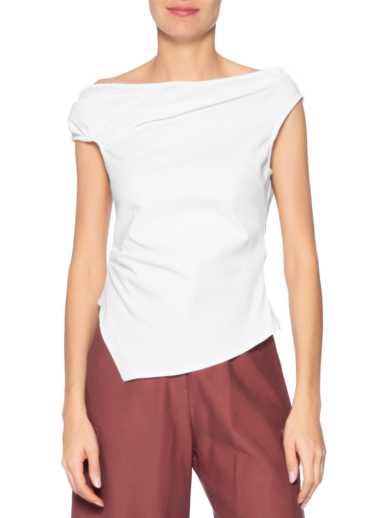 Blusa Feminina Com Drapeados Branco '2Essential