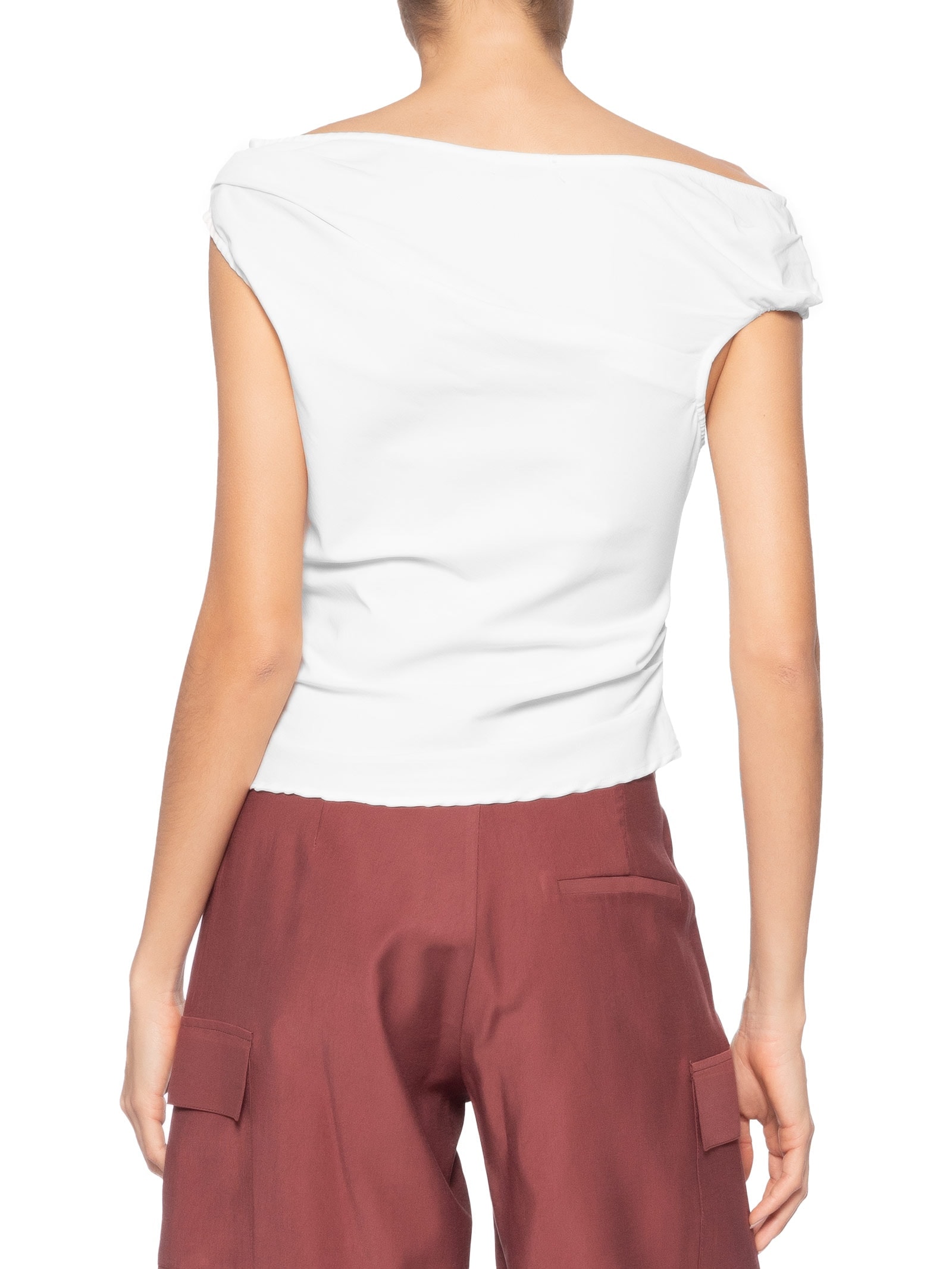 Blusa Feminina Com Drapeados Branco '2Essential