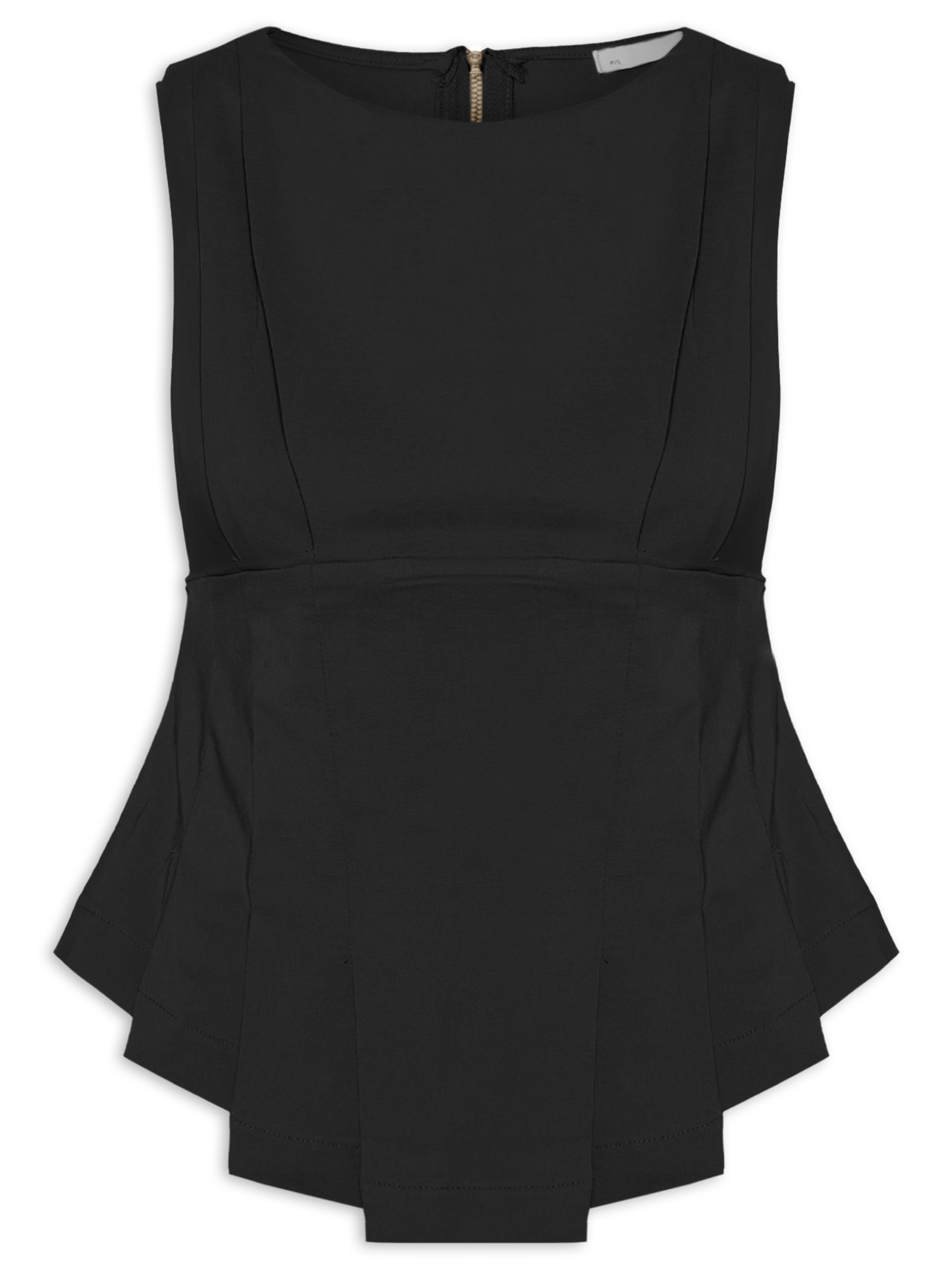 Blusa Feminina Com Drapeados Preto '2Essential