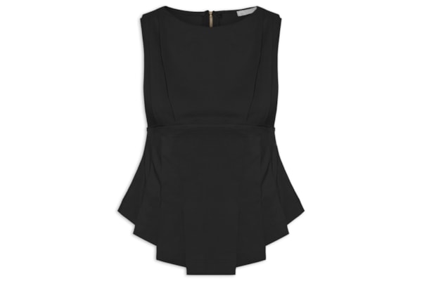 Blusa Feminina Com Drapeados - Preto