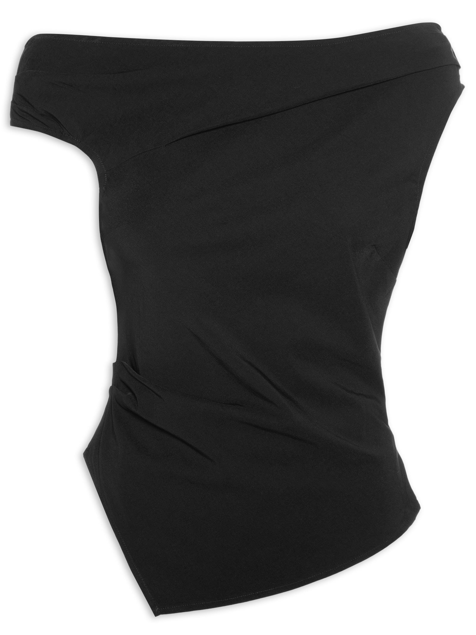Blusa Feminina Com Drapeados Preto '2Essential