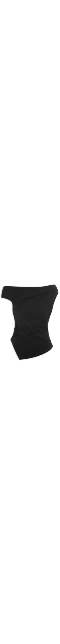 Blusa Feminina Com Drapeados - Preto