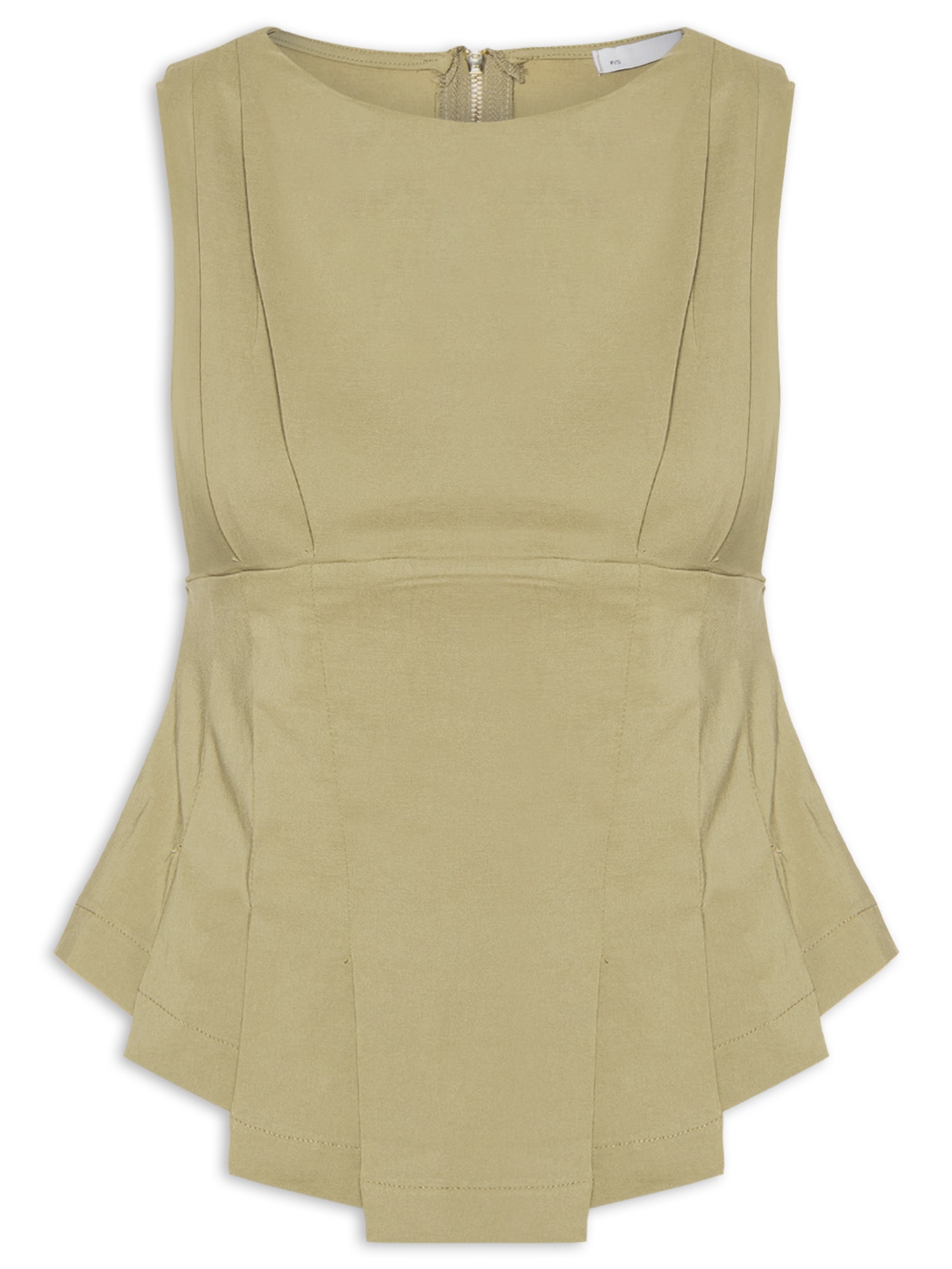 Blusa Feminina Com Drapeados Verde '2Essential