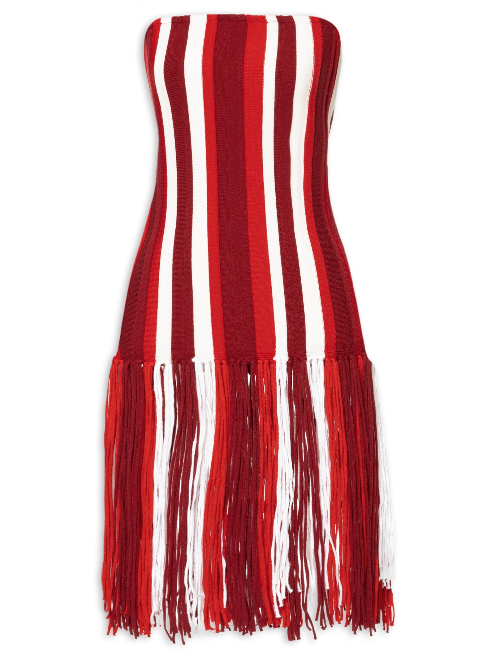 Blusa Feminina Com Franjas Em Tricot Vermelho '2Essential