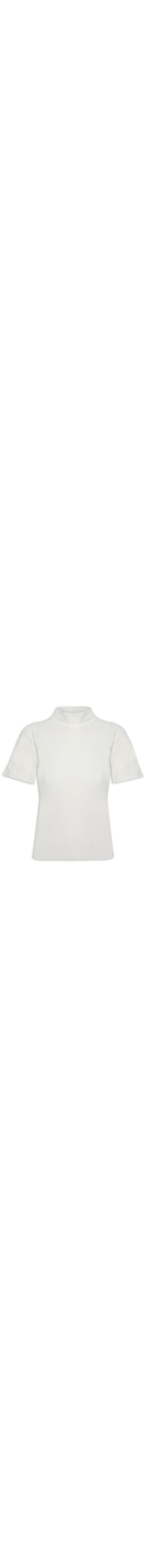 Blusa Feminina Com Manga Curta Tricot Fresh - Off White