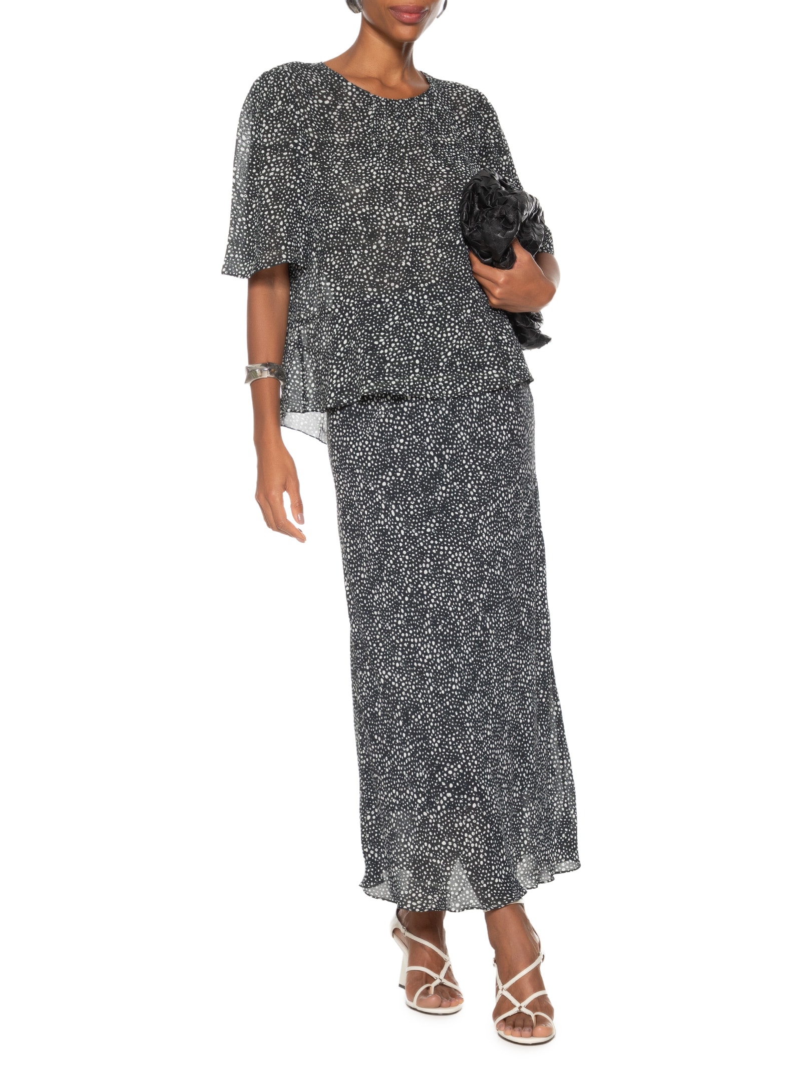 Blusa Feminina Com Peplum Pois Lajedo Preto Animale