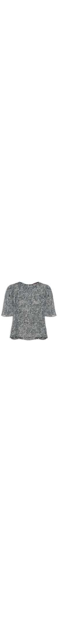 Blusa Feminina Com Peplum Pois Lajedo - Preto